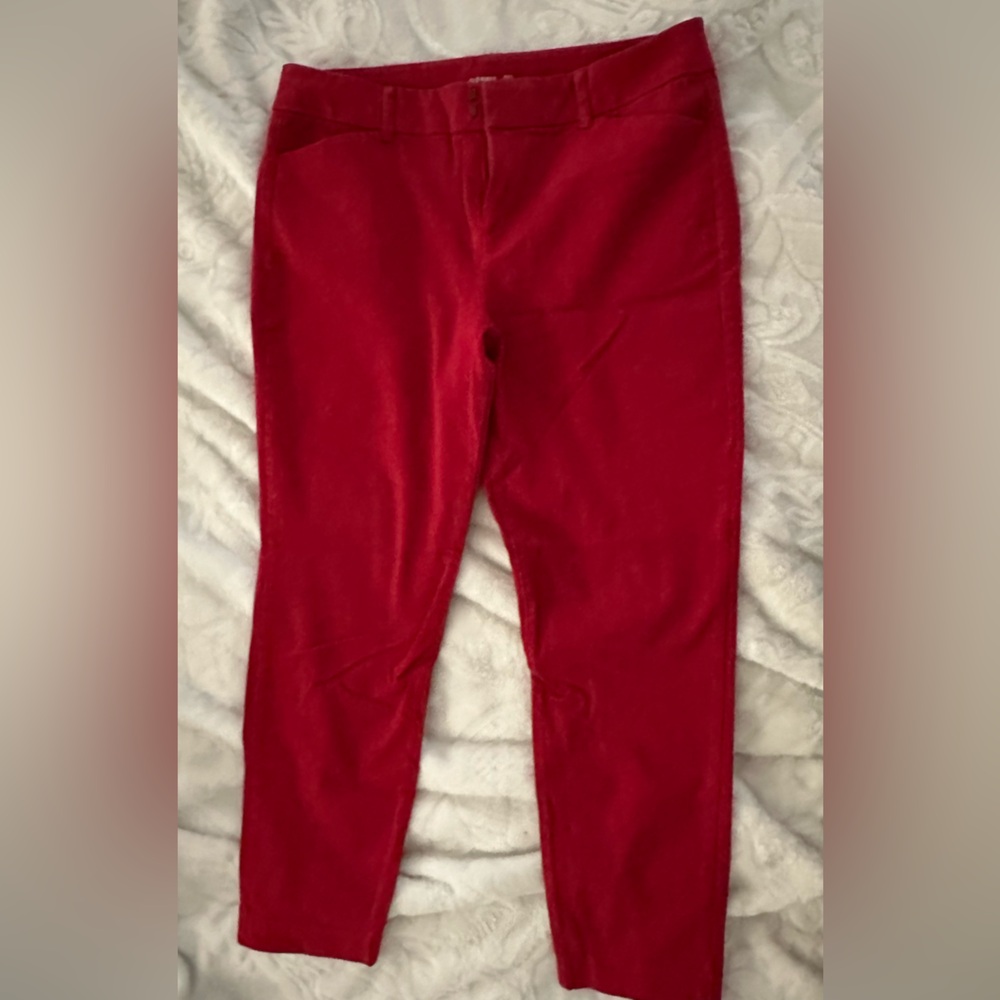 Old Navy Vibrant Red Pixie Ankle Pants